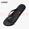 LURAD 人字拖女士平跟防滑夏季夹脚沙滩外穿EVA拖鞋 黑色 35-36 实拍图