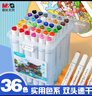 晨光（M&G）文具36色三角杆双头马克笔纤维头水彩笔画笔记号笔荧光笔儿童女孩手工生日礼物齐思昀同款APMV0924 实拍图