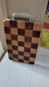 炊大皇家用切菜板砧板乌檀木橡胶木主厨棋盘格菜板小号34*22*2.5cm 实拍图