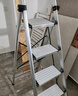 杜邦（DU PONT）梯子家用折叠铝合金梯加厚人字梯登高梯爬步安全梯扶梯楼银色5步 实拍图