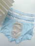 Q21【5A医护纤维】儿童内裤男童女童宝宝小海绵净化裤三角平角3条装 男平角-奶冻蓝/舒芙蕾米/岩灰 3条 100 建议体重26-31斤 实拍图