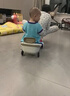 活石儿童扭扭车1-3岁可坐大人承重3-6岁防侧翻溜溜车双人婴儿摇摇车 轻奢咖【拖斗+拉杆】 升级大拖斗可坐可储物 实拍图