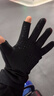 杨饰公子手套男冬季保暖骑行手套触屏防滑骑车摩托车户外防风防寒外卖手套 漏二指黑【秋冬加厚】 均码 实拍图