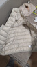 亚瑟士亚瑟士童装25年冬季儿童柔软舒适三防轻薄保暖羽绒服【高充绒量】 奶白色 清洁度1000-鸭绒 140 充绒量79g 实拍图