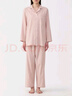 无印良品（MUJI）女式 无侧缝双层纱织 睡衣 家居服套装  粉红色条纹5A M 实拍图