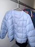 红豆童装90绒儿童羽绒服轻薄外套冬季休闲圆领男女童休闲内胆保暖上衣 蓝色 150 充绒量47.9g 实拍图