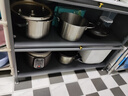 四季沐歌厨房置物架橱柜餐边收纳柜碗柜微波炉烤箱落地置物储物柜用具大全 加厚岩板【灰3层100*40*80】 实拍图