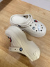 卡骆驰（CROCS）贝拉洞洞鞋沙滩鞋包头女鞋厚底拖鞋|210062 冬日白 -11S(含智必星） 37 (230mm) 38 实拍图