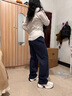 回力加绒裤子女2025最新款秋冬运动裤加厚休闲阔腿裤学生窄版高腰卫裤 实拍图