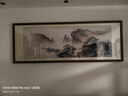 佳得雅新中式客厅装饰画沙发背景墙壁画字画山水画靠山图办公室风景挂画 望云楼A2（原版） 70*190cm宣纸锦绫+有机玻璃+胡桃色实木框（热卖款） 实拍图