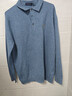 梦特娇（MONTAGUT）秋冬男士针织衫经典商务百搭翻领休闲毛衣男T恤 松石蓝   2XL /54 实拍图