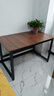 馨美凯电脑桌台式家用简易书桌办公桌简约现代工作台租房卧室学习写字桌 【单桌1.6cm厚桌面】黑架+深胡桃 长120cm*宽70cm*高74cm 实拍图