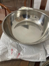 【不锈钢】和面盆厨房烘焙家用火锅盆洗菜打蛋汤锅盆醒面盆料理盆 32cm【热卖款】不锈钢 和面盆 实拍图