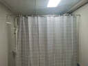 京东京造 浴帘涤纶卫生间加厚宽防水防霉遮光洗澡淋浴室隔断窗帘200*180cm 实拍图