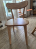 源氏木语实木餐椅北欧风橡木靠背椅家用多材质休闲椅现代简约餐厅吃饭椅子 橡木原木色0.47米圆弧餐椅 实拍图