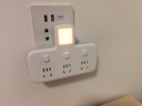 公牛（BULL）转换插头/品字形一转三插座/无线转换插座/电源转换器 适用于卧室厨房 3位分控带夜灯 GN-96033Y 实拍图