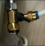 钻芯 净水器配件4分转2分进水三通阀门开关纯水机通用球阀纯铜接头钻芯 2分快接进水三通-黄铜 实拍图