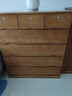 鲁菏鑫森斗柜 实木斗柜现代简约卧室客厅抽屉式收纳柜子储物柜 浅胡桃宽七斗【升级带锁款】 实拍图