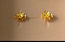 六福珠宝 黄金耳钉四时春花足金四叶草耳钉 计价 约1.20克 实拍图