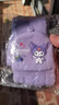 Hello Kitty儿童手套冬保暖针织半指卡通女宝幼儿翻盖手指套3126库洛米紫色 实拍图