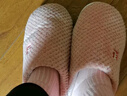 京东京造【厚底防滑】棉拖鞋男士冬季室内居家毛拖保暖半包冬日白40-41 实拍图