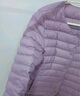 鸭鸭（YAYA）佟丽娅同款轻薄羽绒服女新款冬季短款圆领内胆修身时尚薄外套男 浅紫色【女款无领】 L 实拍图