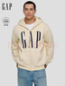 GAP男女装2025秋季新款logo印花抓绒宽松运动连帽衫卫衣786920 米色 XL (180/100A) 亚洲尺码 实拍图