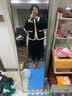 百图betu女装冬季新款短外套撞色边环保羊剪绒短外套女2311T73 黑色 M 实拍图