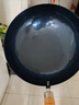 章丘铁锅正宗手工锻打铁锅无涂层物理不粘锅炒锅老式家用炒菜锅厨具轻音 标准版古法烤蓝（已干烧） 32cm 实拍图