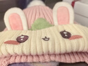 牧萌儿童帽子秋冬季护耳男女童保暖毛线针织帽宝宝学生时尚童帽 粉色 实拍图