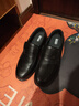 蜘蛛王男士皮鞋一脚蹬春秋商务休闲皮鞋真皮中老年爸爸鞋 48475 黑色 37 实拍图