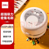 得力（deli）【儿童节礼物】强吸力桌面吸尘器 迷你键盘除尘 橡皮屑清洁器 学生用品 卡通白18883 实拍图
