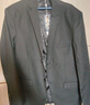 罗蒙（ROMON）西服男士小西装外套职业正装修身休闲伴郎服 黑色4XL 实拍图