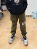 一柳[纯棉]童装男童裤子春秋2025款中大童儿童裤子男运动休闲工装裤 410春秋款 140 码 建议身高130-140cm 实拍图