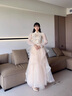 塞德勒（SAIDELE）艺考晚礼服女宴会高级感订婚礼伴娘服气质声乐钢琴绝美成人礼长裙 香槟色 XS （建议75-85斤） 晒单实拍图