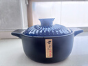 美厨（MAXCOOK）陶瓷煲砂锅 汤锅炖锅养生煲 手工彩釉耐干烧 2.8L蓝MCTC3293 实拍图