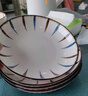传旗陶瓷盘子 8英寸4只 家用餐盘 牛排盘饺子盘饭盘餐具 优雅线条 实拍图