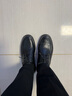 意尔康皮鞋男软底舒适商务休闲鞋春秋圆头系带新款 53429W 黑色 41 实拍图