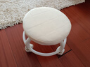 【全网爆款】椅子万向轮美缝凳子带轮旋转擦地矮凳美甲修脚凳滑轮 儿童凳-米白色款 实拍图