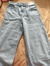优衣库女装男装宽松廓形牛仔裤/弯刀镰刀裤子25秋冬新款479000 62 粉蓝色 25 /160/64A 实拍图
