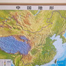 北斗1.1米超大精雕新版2张地图世界中国地图3d立体凹凸地形图约1.1*0.78米大尺寸挂图办公家用装饰画墙防水   实拍图