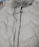 鸭鸭（YAYA）中年妈妈装羽绒服女短款狐狸毛领冬装中老年人女装加厚防寒外套 卡其灰色 4XL 实拍图