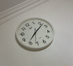 康巴丝（Compas）挂钟客厅 静音钟表客厅石英钟表挂墙时钟 C2866 白色 30.5cm直径 实拍图