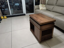 和暄实木可移动茶几家用折叠升降可储物边柜多功能带轮沙发边几小推车 乐成【中古色】 实拍图