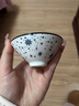 青花斗笠茶杯陶瓷大号主人瓷器功夫茶盏个人家用单茶杯子 （花色随机)80ml1只 实拍图