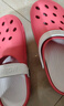 回力 Warrior 凉拖休闲情侣款拖鞋透气户外百搭包头沙滩鞋透气轻便洞洞鞋 049 红色 37 实拍图