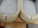 内泊（NEIBO）乳胶棉拖鞋男士室内家居鞋冬季天大码女防滑防臭橡胶软底羊毛黄40 实拍图