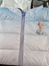 迪士尼女童羽绒服外套儿童连帽中长款宝宝冰雪爱莎保暖加厚白鸭绒 QBX513360蓝紫 120适合115-125cm  实拍图