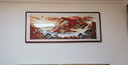 迅典国画山水画鸿运当头挂画客厅装饰画办公室字画风水画沙发背景墙画 A款【鸿运当头】 【推荐】实木带框203*83CM(有机玻璃） 实拍图