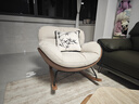 林氏家居单人位沙发休闲椅客厅阳台复古风蛋壳摇摇椅阅读林氏木业TDY236 【蛋壳摇椅|白+橙】碳素钢框架【快递速达】 实拍图